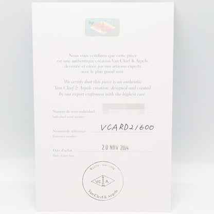 アルハンブラ スモールモデル ウォッチ レディース 腕時計 クオーツ K18WG（ホワイトゴールド） レザー ホワイト ホワイトシェル ヴァンクリーフアンドアーペル 時計 Van Cleef & Arpels