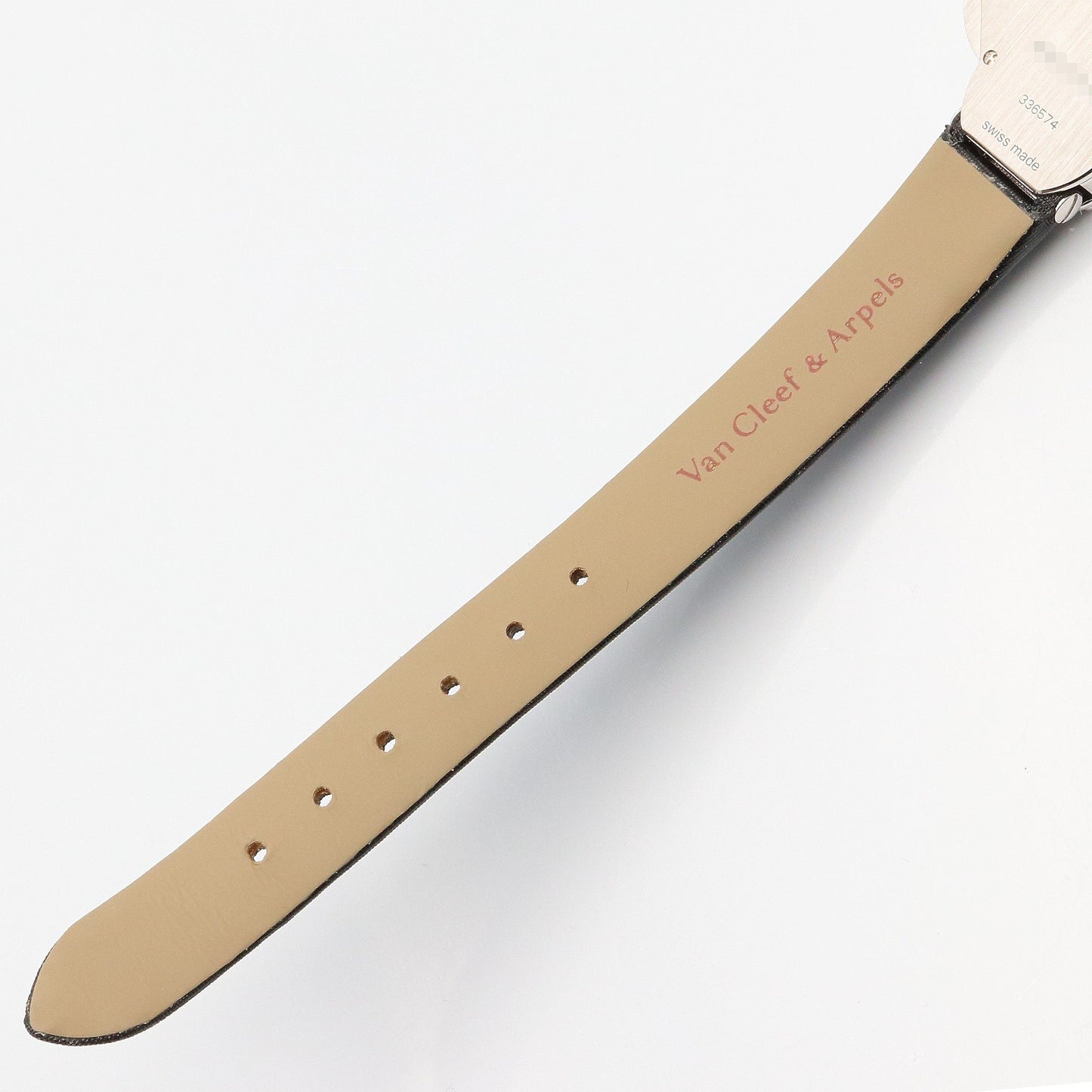 アルハンブラ スモールモデル ウォッチ レディース 腕時計 クオーツ K18WG（ホワイトゴールド） レザー ホワイト ホワイトシェル ヴァンクリーフアンドアーペル 時計 Van Cleef & Arpels