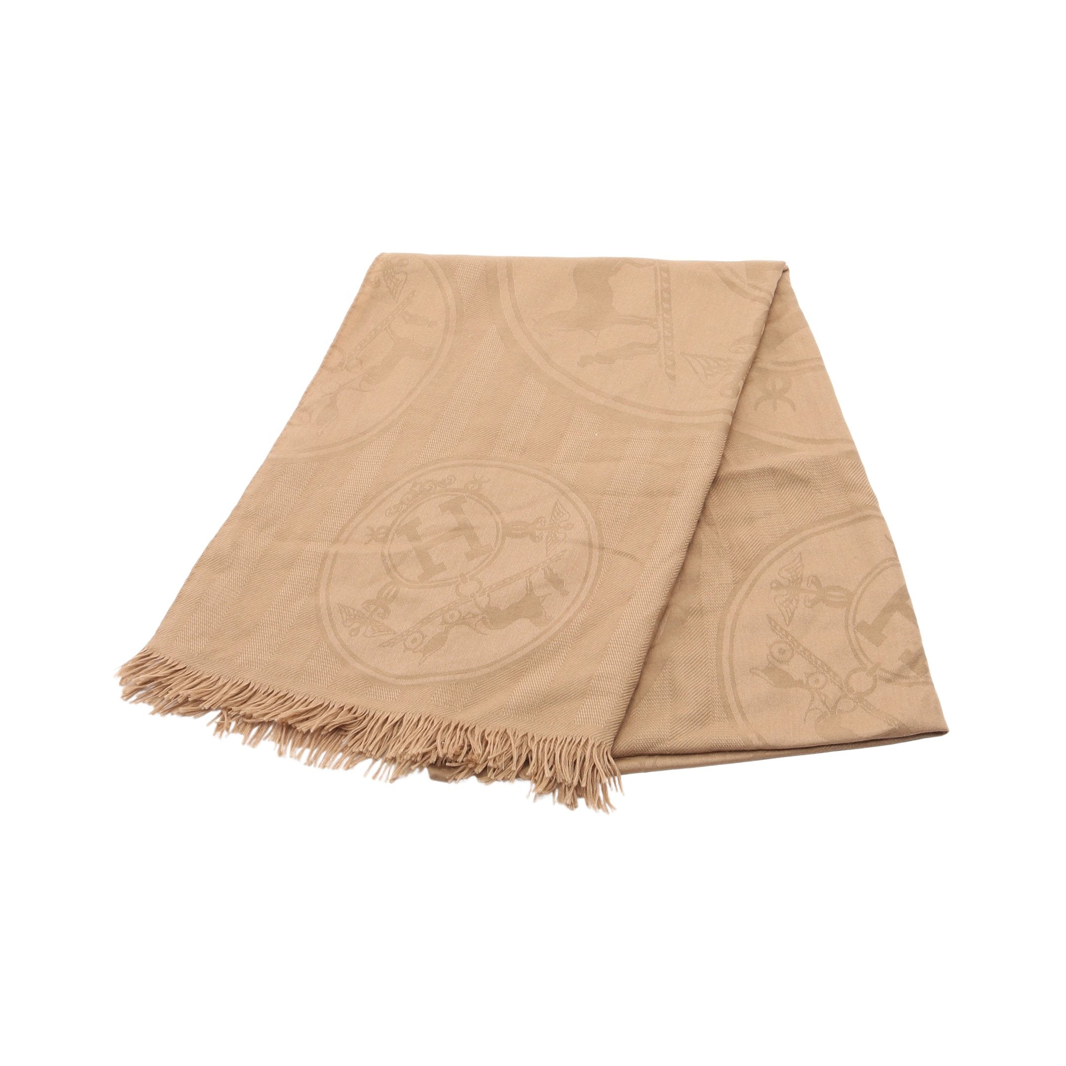 ニューリブリス ストール ショール カシミヤ シルク ベージュ エルメス