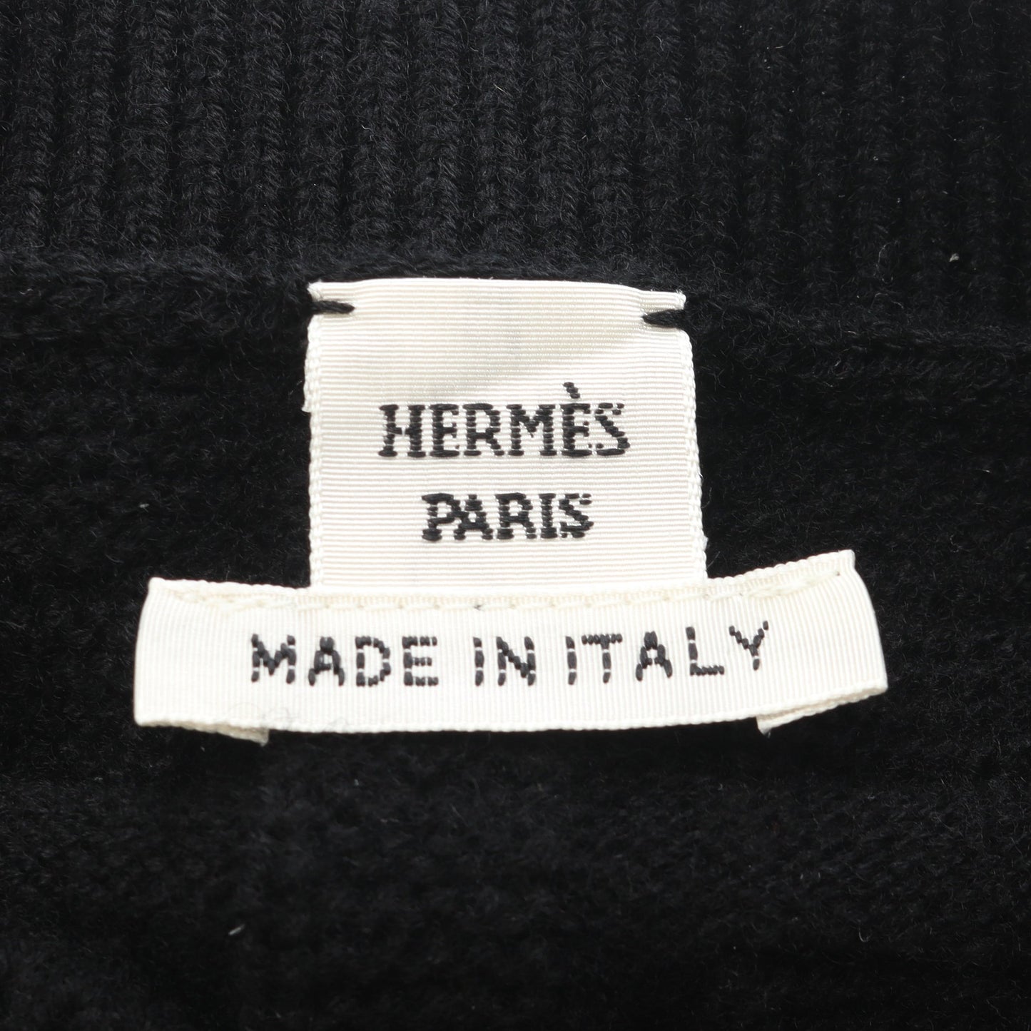 LOUNGEWEAR VOYAGE ラウンジウェアヴォヤージュ ニット ウール ブラック エルメス トップス HERMES