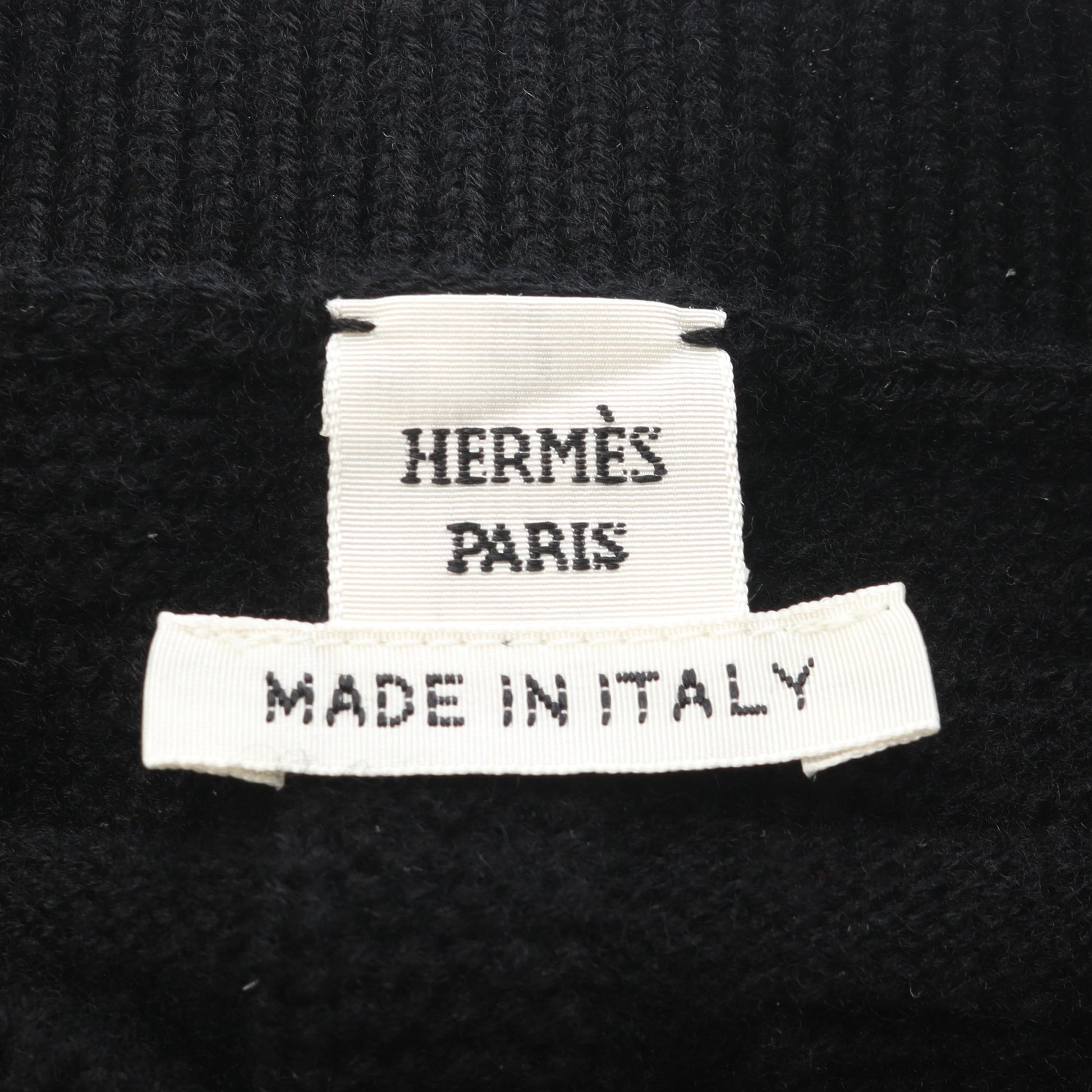 LOUNGEWEAR VOYAGE ラウンジウェアヴォヤージュ ニット ウール ブラック エルメス トップス HERMES