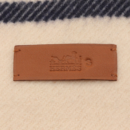 マフラー カシミヤ ライトベージュ ネイビー イエロー エルメス 財布・小物 HERMES