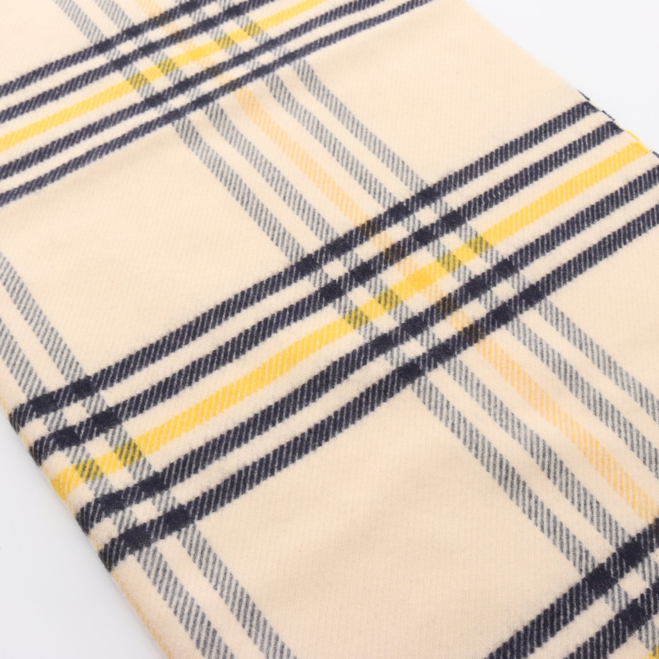 マフラー カシミヤ ライトベージュ ネイビー イエロー エルメス – RECLO