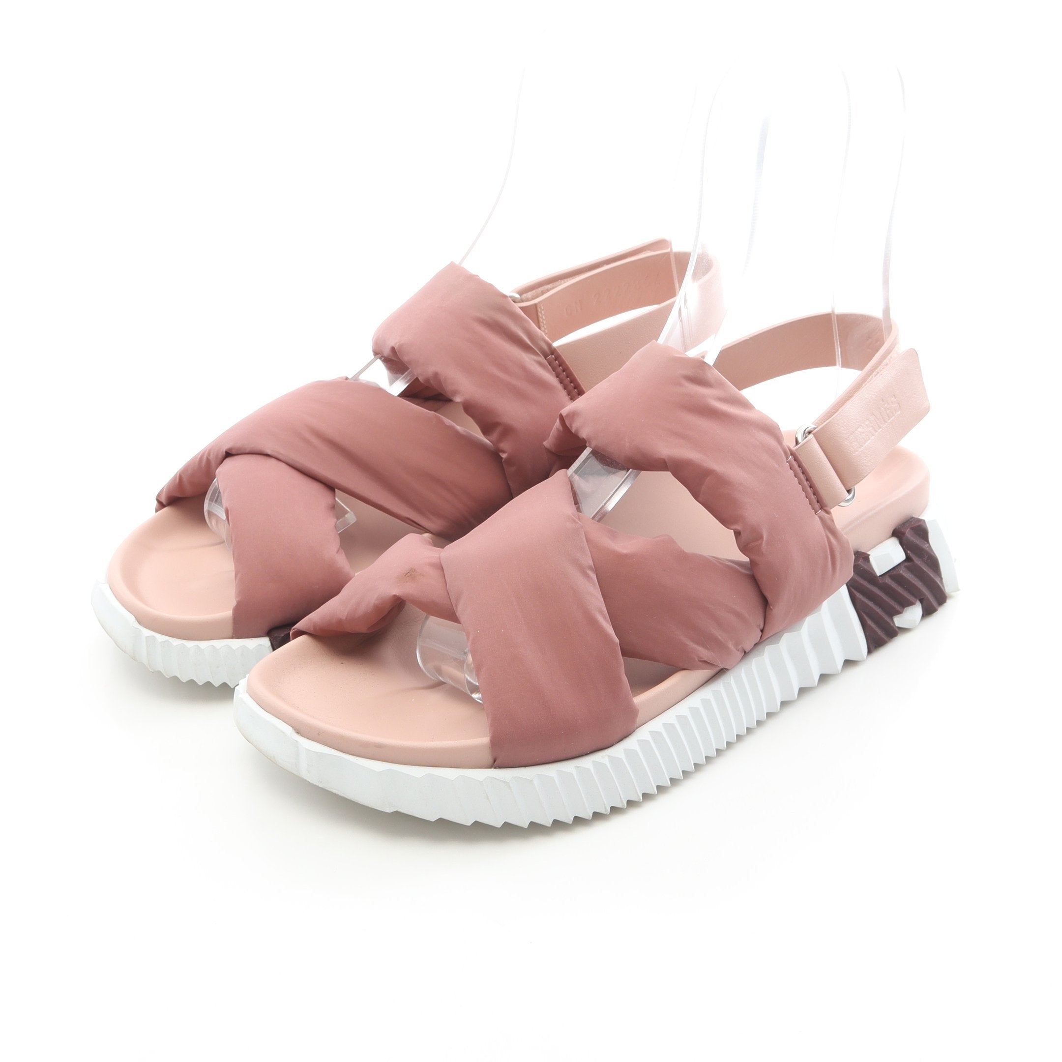 エレクトリック サンダル ナイロン レザー ダスティピンク ピンク