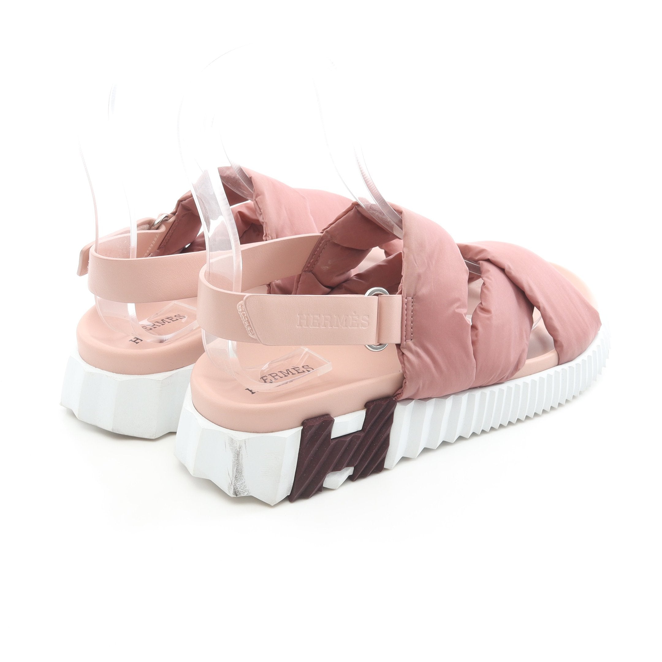 エレクトリック サンダル ナイロン レザー ダスティピンク ピンク