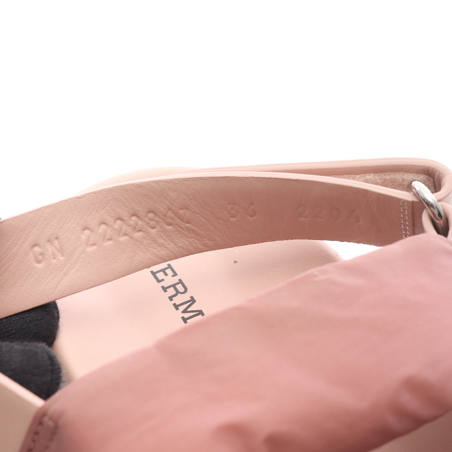 エレクトリック サンダル ナイロン レザー ダスティピンク ピンク エルメス シューズ HERMES