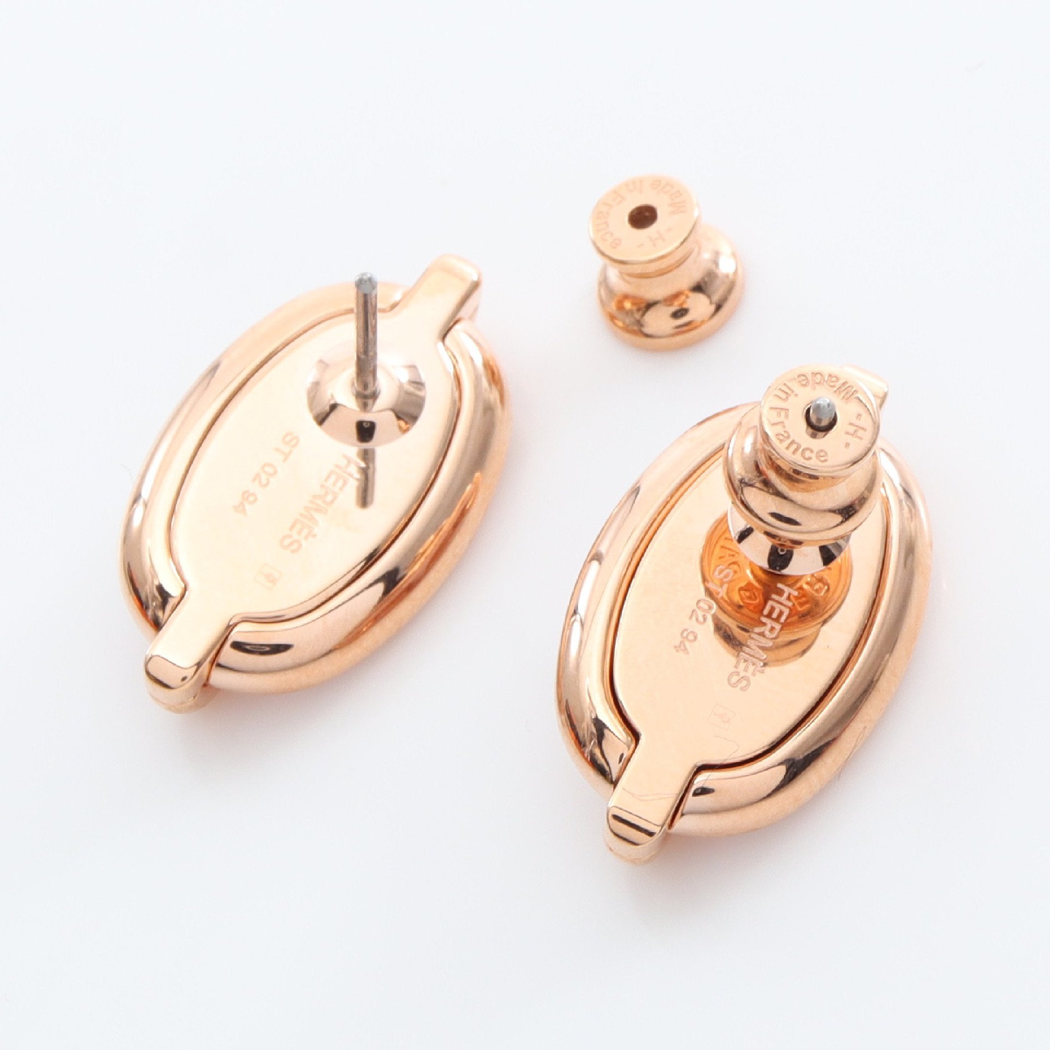 ❤未使用品❤ミニマイヨンピアス ピンクｘG金具 エルメス イヤリングにもなる ❤未使用品❤ミニマイヨンピアス ピンクxG金具 エルメス イヤリングに