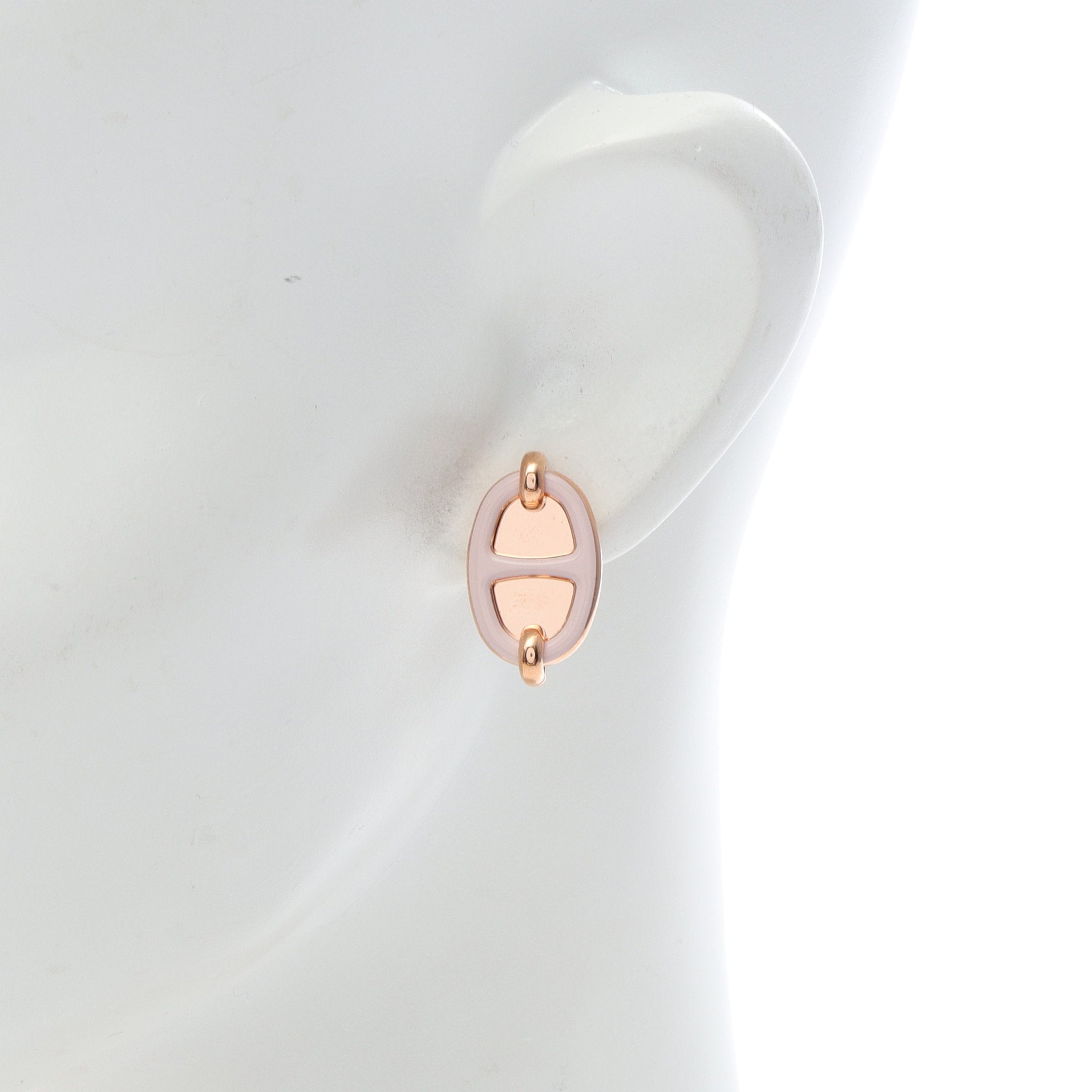 ミニ マイヨン ピアス GP ピンクゴールド ライトピンク エルメス – RECLO