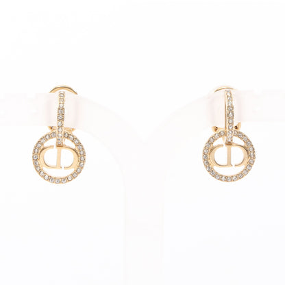 CDロゴ イヤリング GP ラインストーン ゴールド クリア ディオール アクセサリー DIOR
