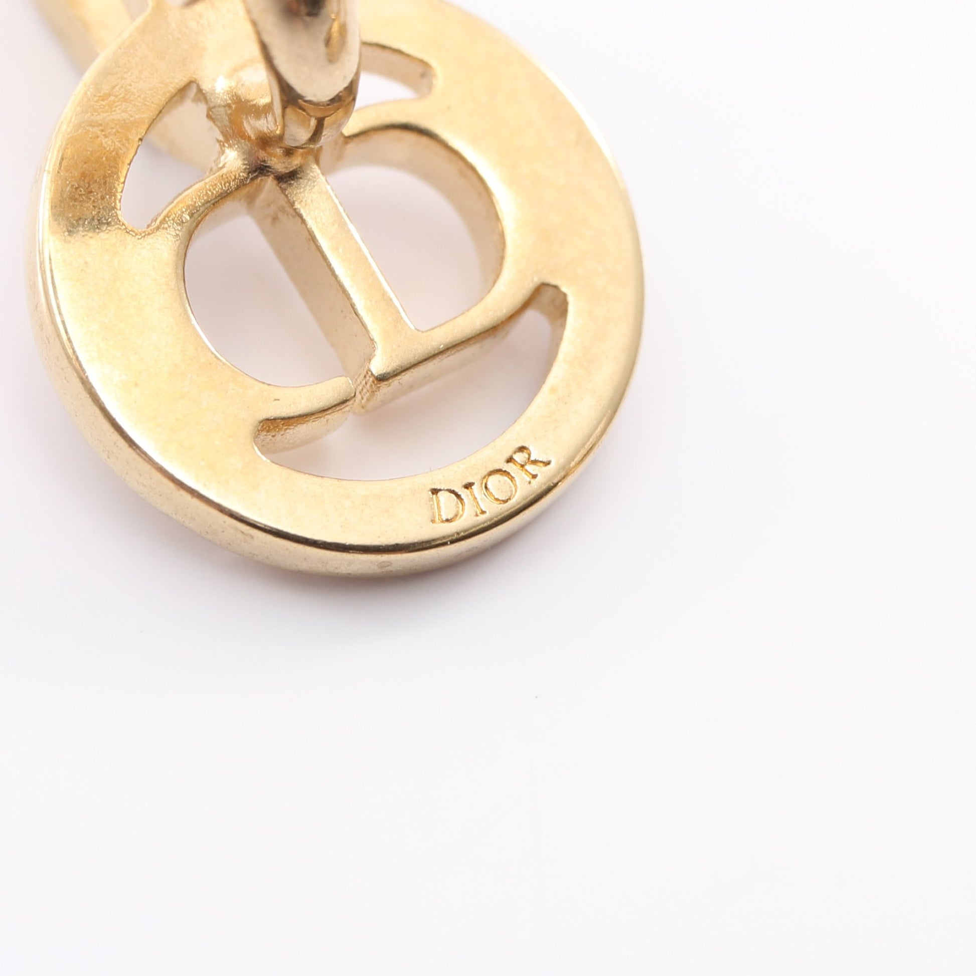 CDロゴ イヤリング GP ラインストーン ゴールド クリア ディオール アクセサリー DIOR