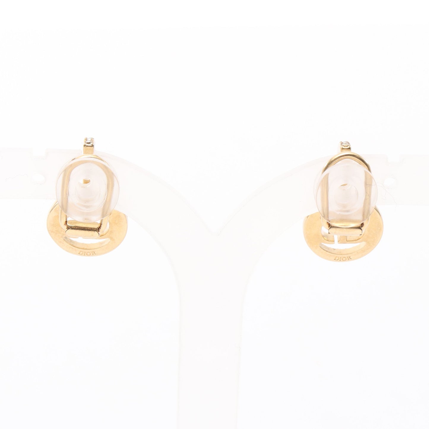 CDロゴ イヤリング GP ラインストーン ゴールド クリア ディオール アクセサリー DIOR