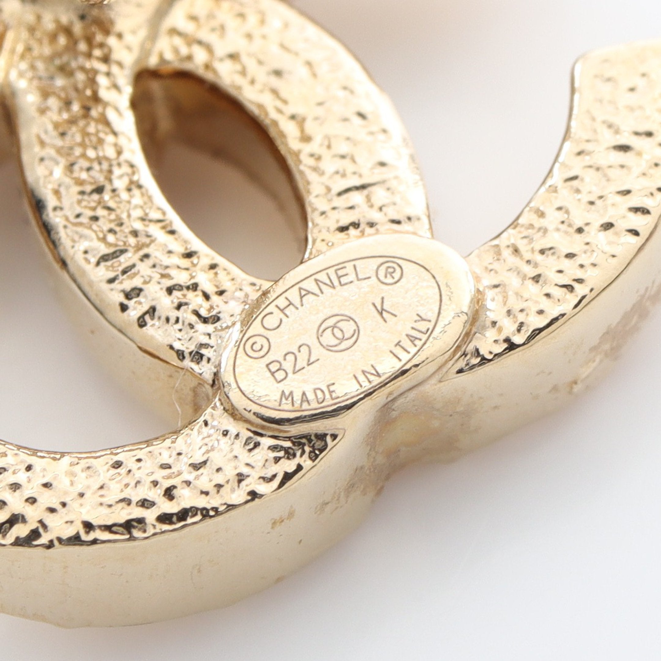 ココマーク フラワー イヤリング GP フェイクパール ラインストーン