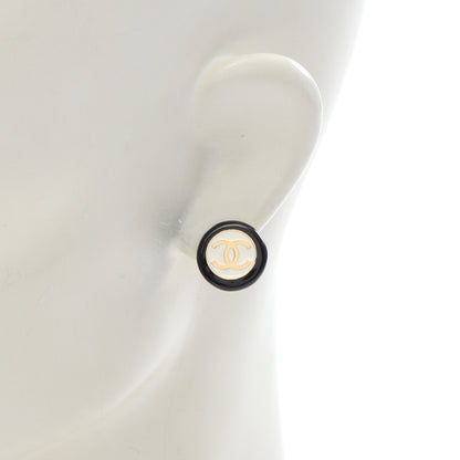 ココマーク イヤリング GP ブラック ホワイト ゴールド B24P シャネル アクセサリー CHANEL