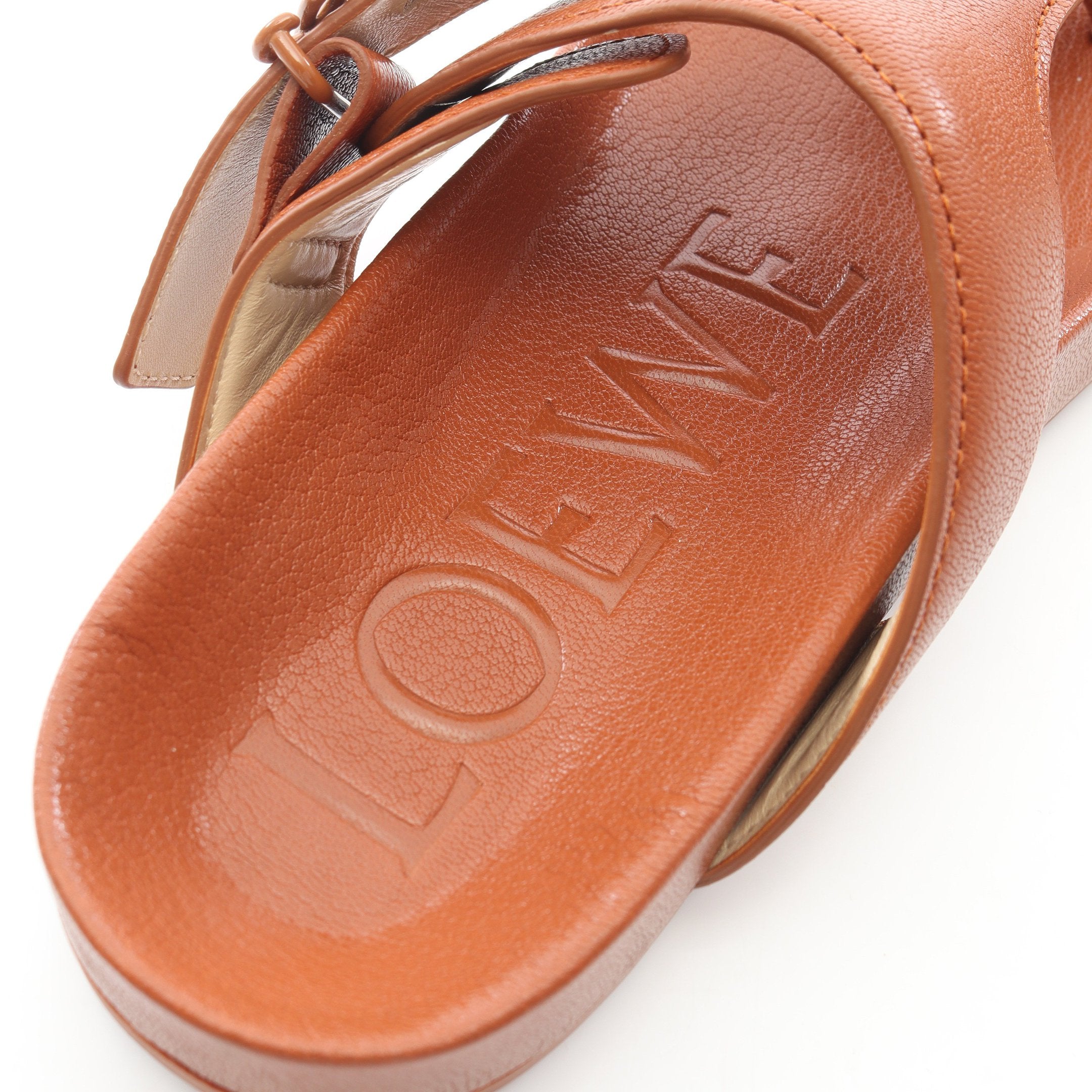 EASE SANDAL イーズサンダル トングサンダル レザー ブラウン ロエベ