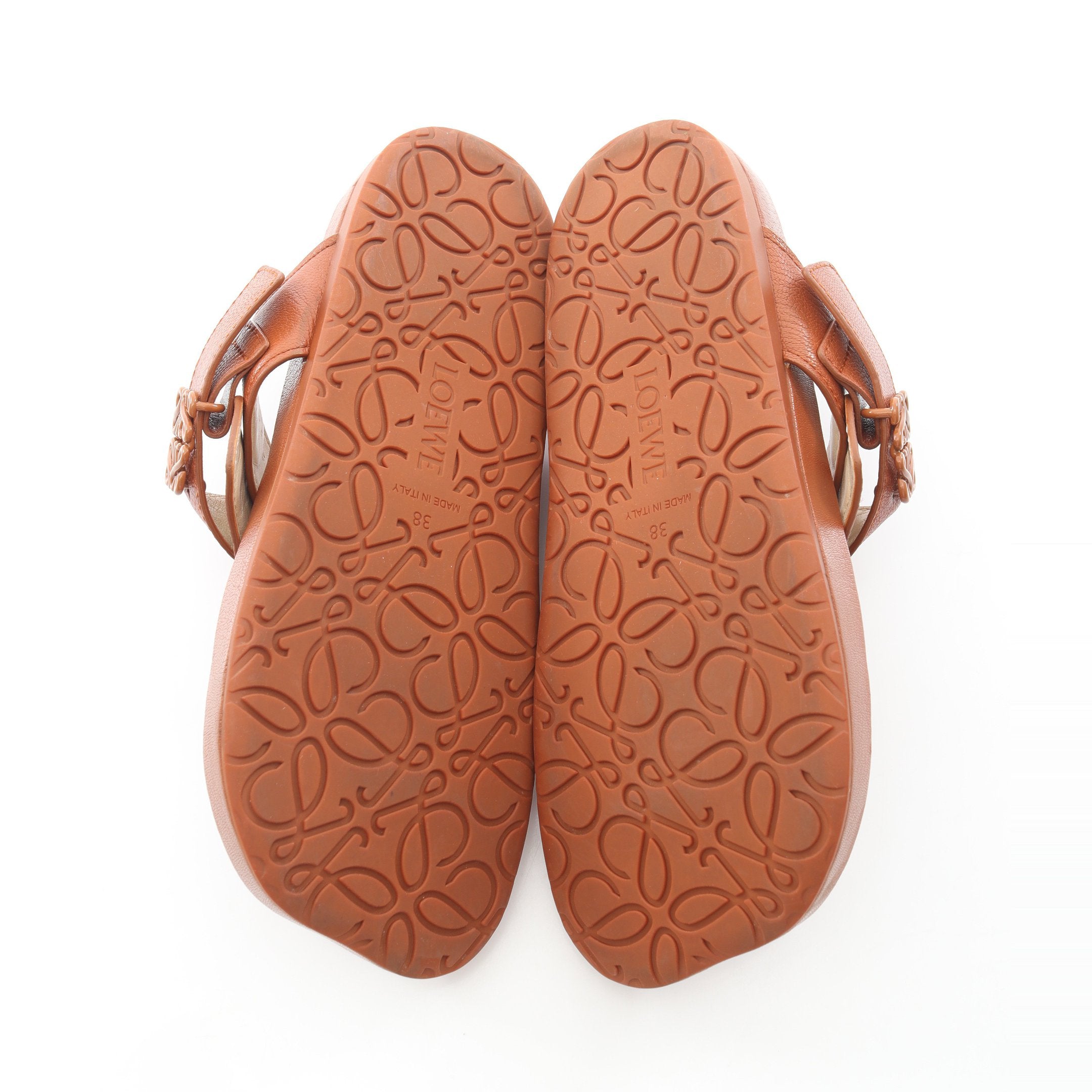 EASE SANDAL イーズサンダル トングサンダル レザー ブラウン ロエベ