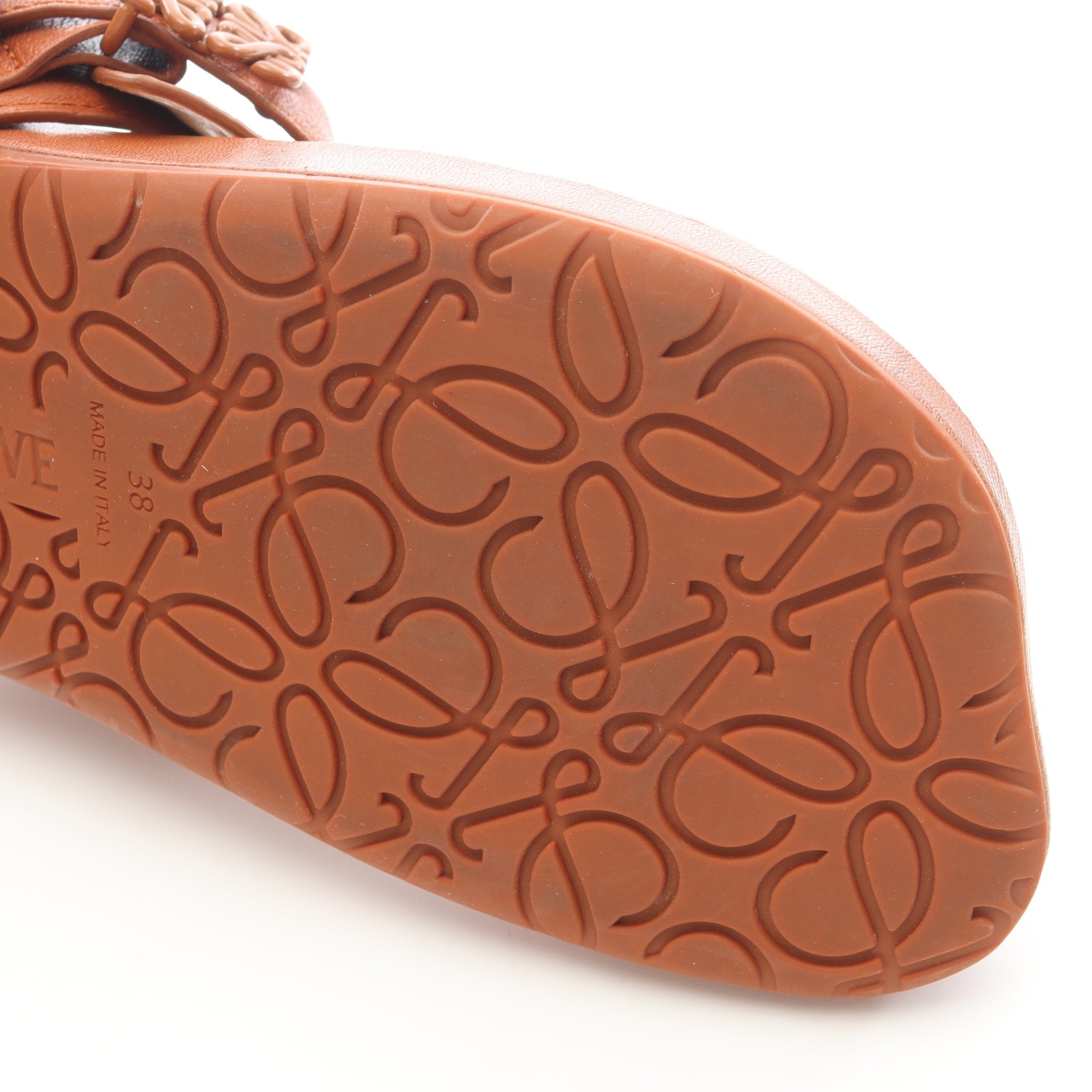 EASE SANDAL イーズサンダル トングサンダル レザー ブラウン ロエベ