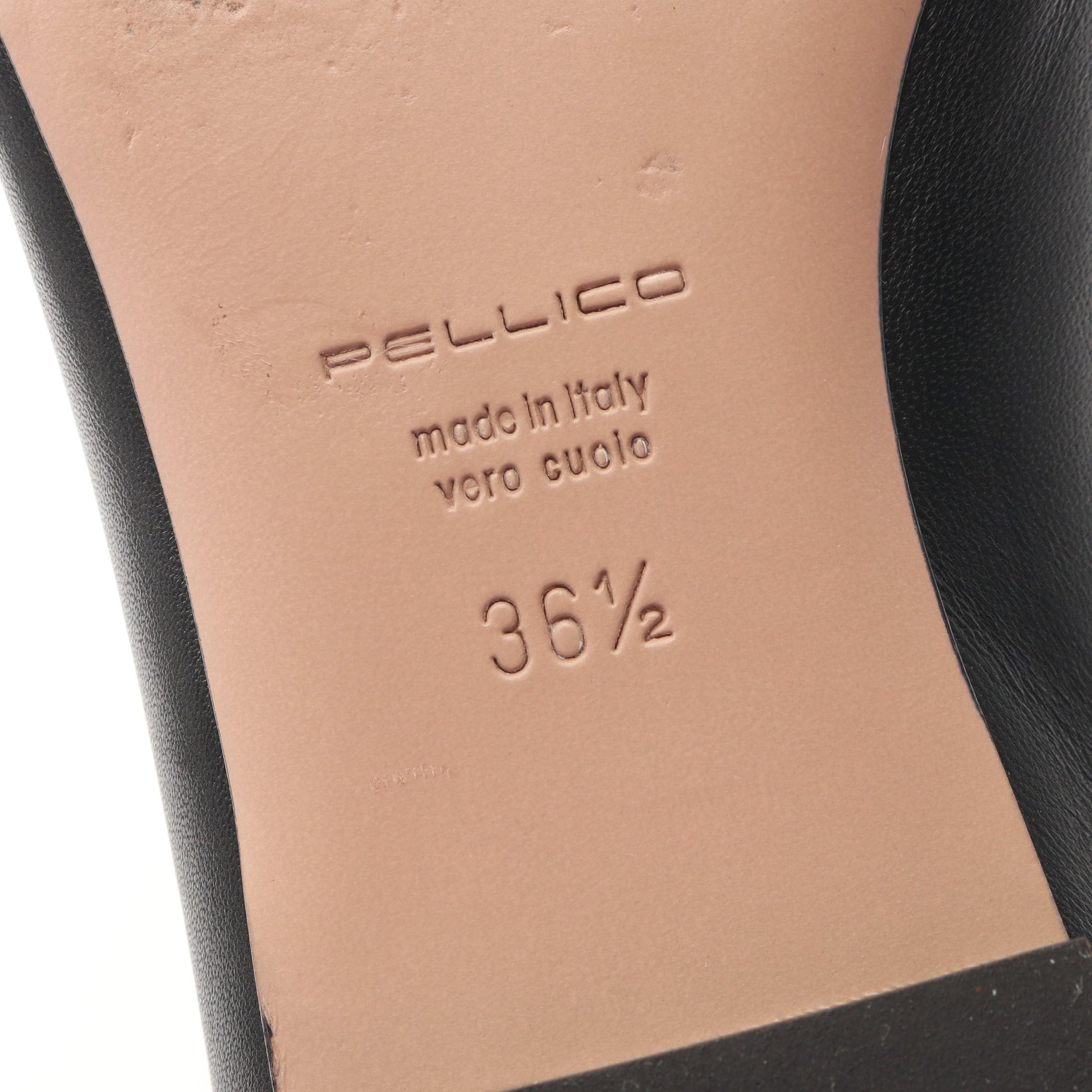 COMETA スクエアトゥ パンプス レザー ブラック ペリーコ シューズ PELLICO