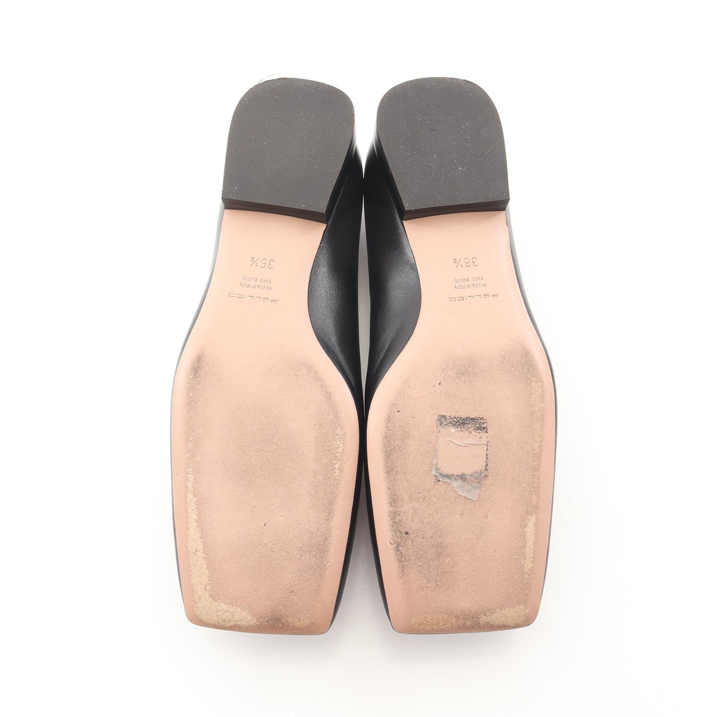 COMETA スクエアトゥ パンプス レザー ブラック ペリーコ シューズ PELLICO