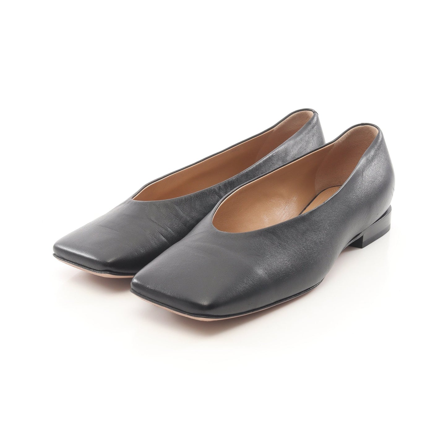 COMETA スクエアトゥ パンプス レザー ブラック ペリーコ シューズ PELLICO