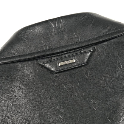 モノグラム ブルゾン レザージャケット レザー ウール ブラック 切替 ルイヴィトン アウター LOUIS VUITTON