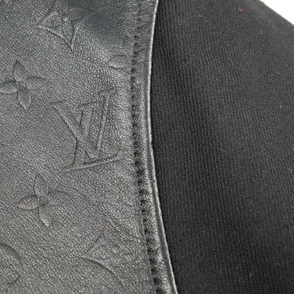 モノグラム ブルゾン レザージャケット レザー ウール ブラック 切替 ルイヴィトン アウター LOUIS VUITTON