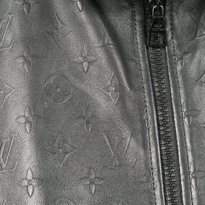 モノグラム ブルゾン レザージャケット レザー ウール ブラック 切替 ルイヴィトン アウター LOUIS VUITTON