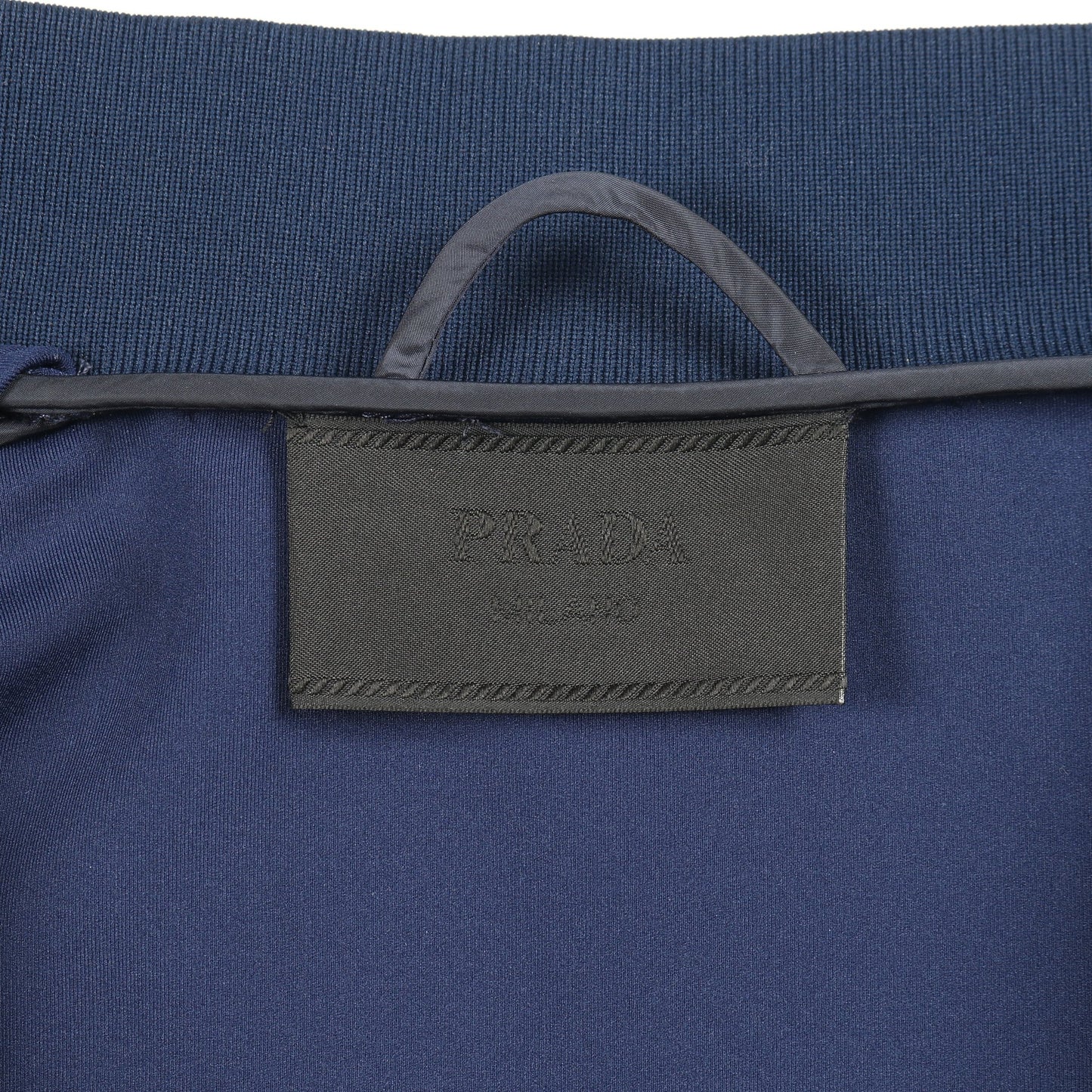 ボンバージャケット ナイロン ブルー 三角プレート プラダ アウター PRADA