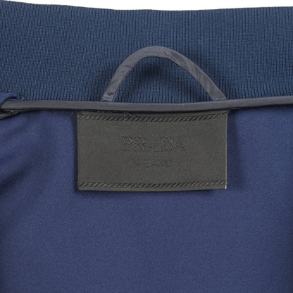 ボンバージャケット ナイロン ブルー 三角プレート プラダ アウター PRADA