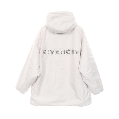 フリース ジャケット ロゴ刺繍 ナイロン ブラック ホワイト リバーシブル フード付き ジバンシィ アウター GIVENCHY
