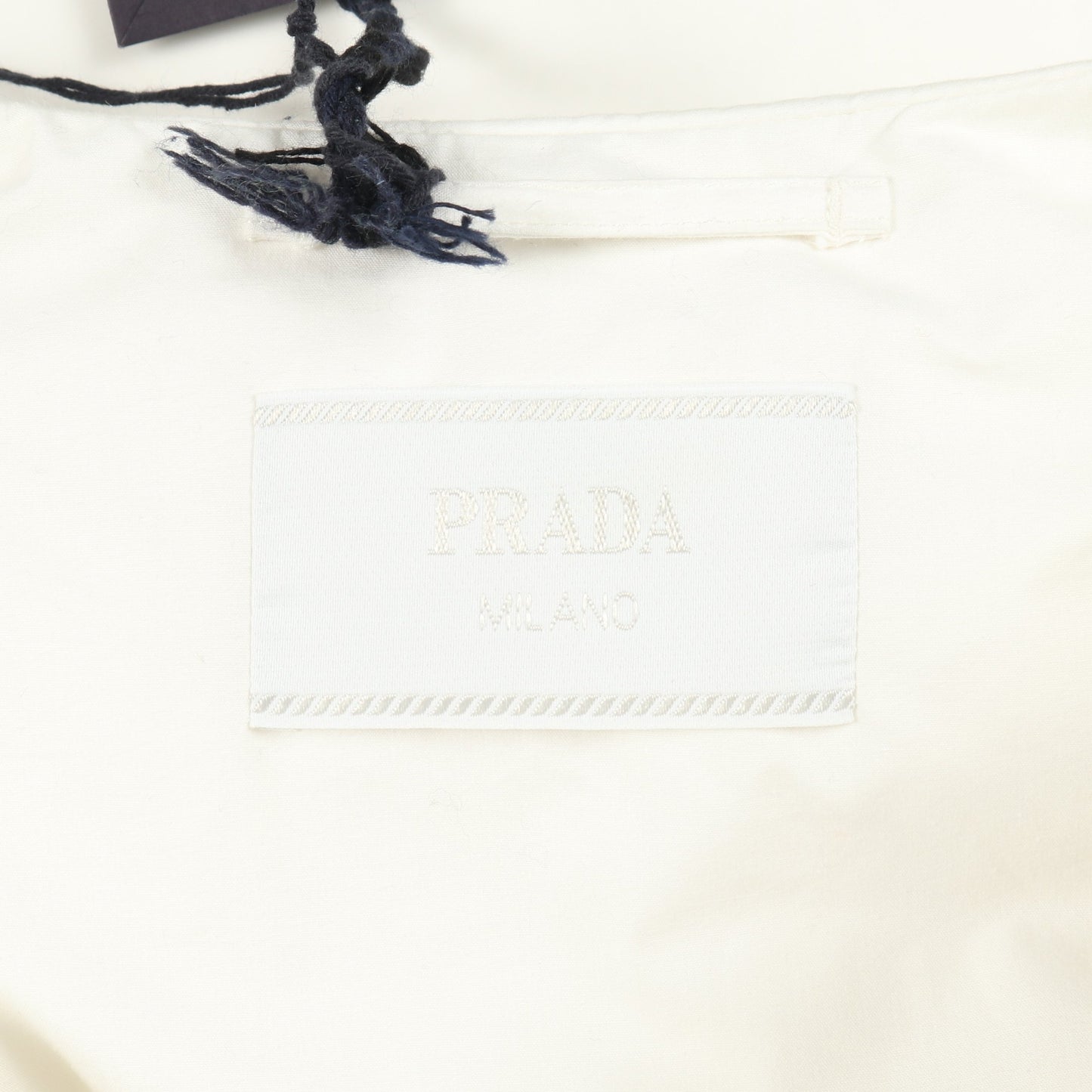 クロップド ダウンジャケット コットン ホワイト トライアングルロゴ プラダ アウター PRADA