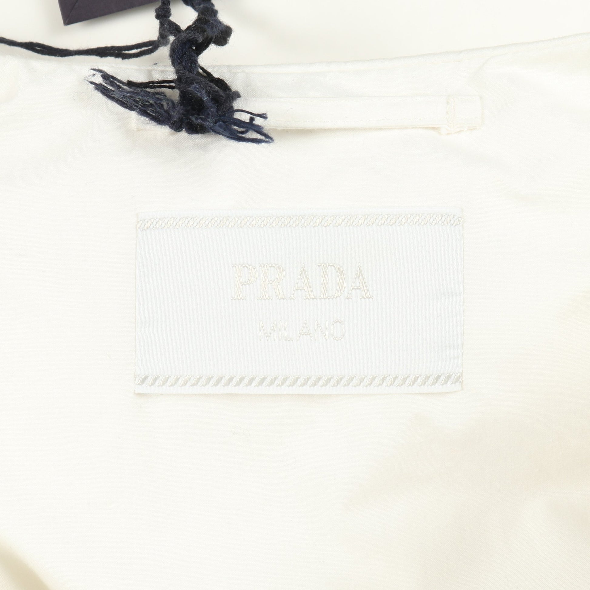 クロップド ダウンジャケット コットン ホワイト トライアングルロゴ プラダ アウター PRADA