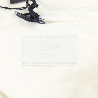 クロップド ダウンジャケット コットン ホワイト トライアングルロゴ プラダ アウター PRADA