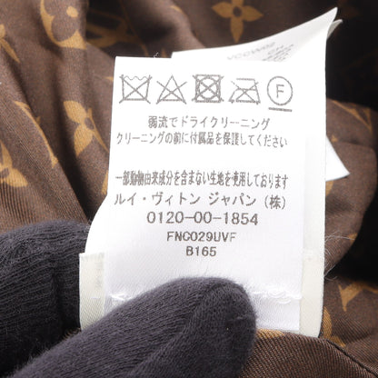チェスターコート ウール レザー ブラック イカリボタン 裏地モノグラム ルイヴィトン アウター LOUIS VUITTON