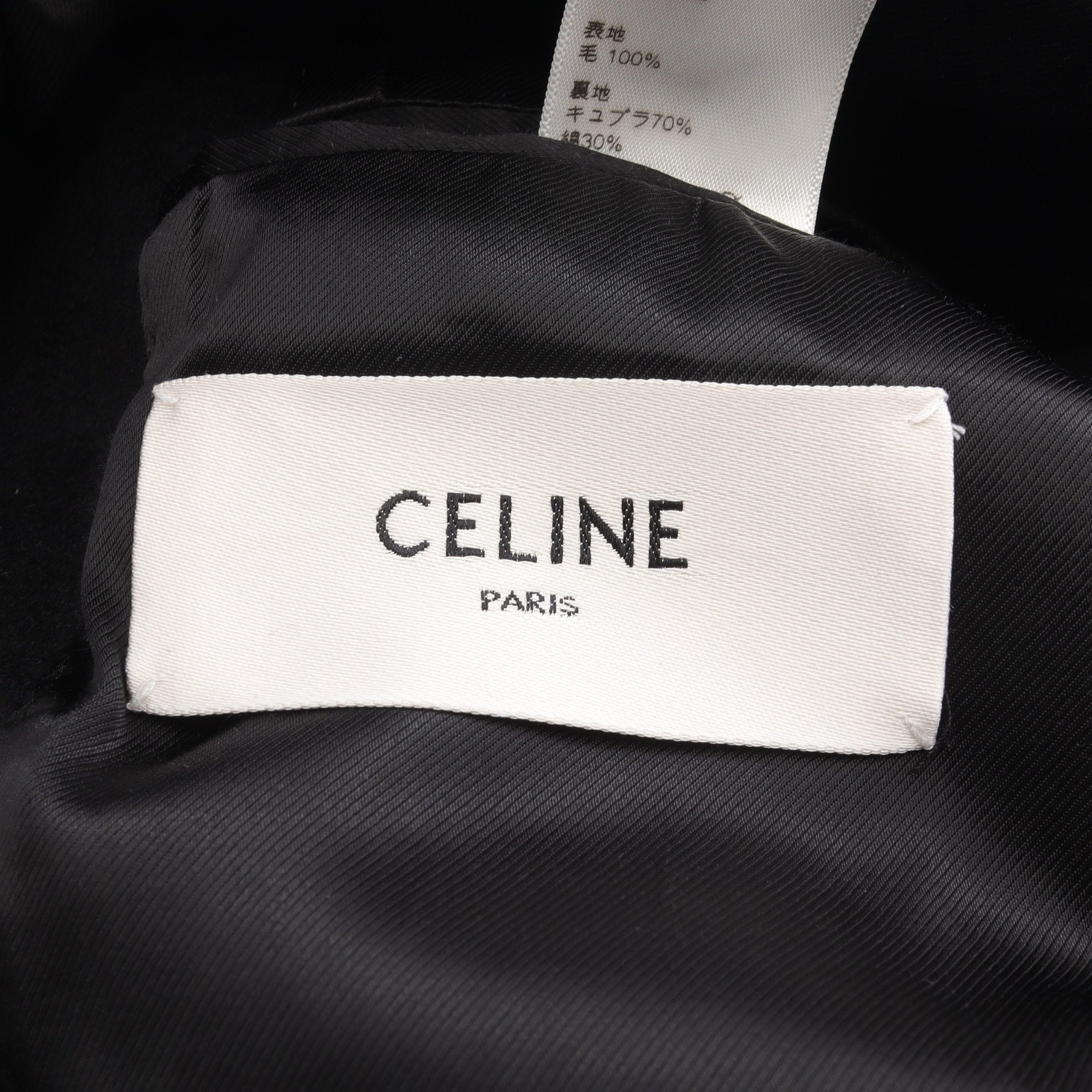 CELINE セリーヌ その他コート オフィサー オフィサー コート ウール ブラック セリーヌ – RECLO
