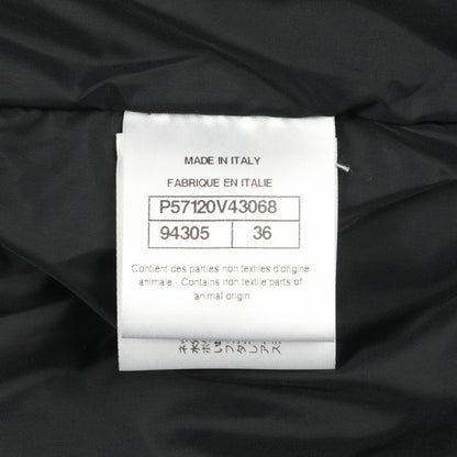 キルティング ダウンジャケット ナイロン ブラック ゴールド シャネル アウター CHANEL