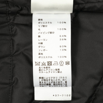 ダウンベスト ロゴワッペン ブラック エルメス アウター HERMES
