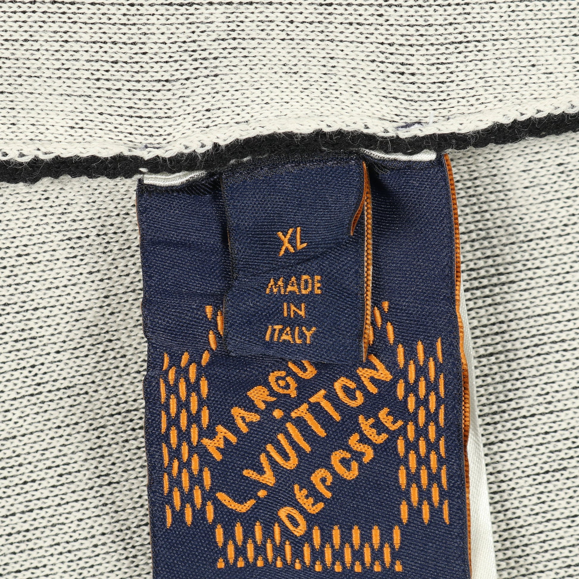 グラフィックインターシャ ジップコットンフーディ ジップアップパーカー コットン ブラック ルイヴィトン トップス LOUIS VUITTON
