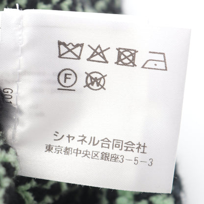 ココマークボタン ニットジャケット ツイード カーディガン カシミヤ コットン ナイロン グリーン シャネル トップス CHANEL