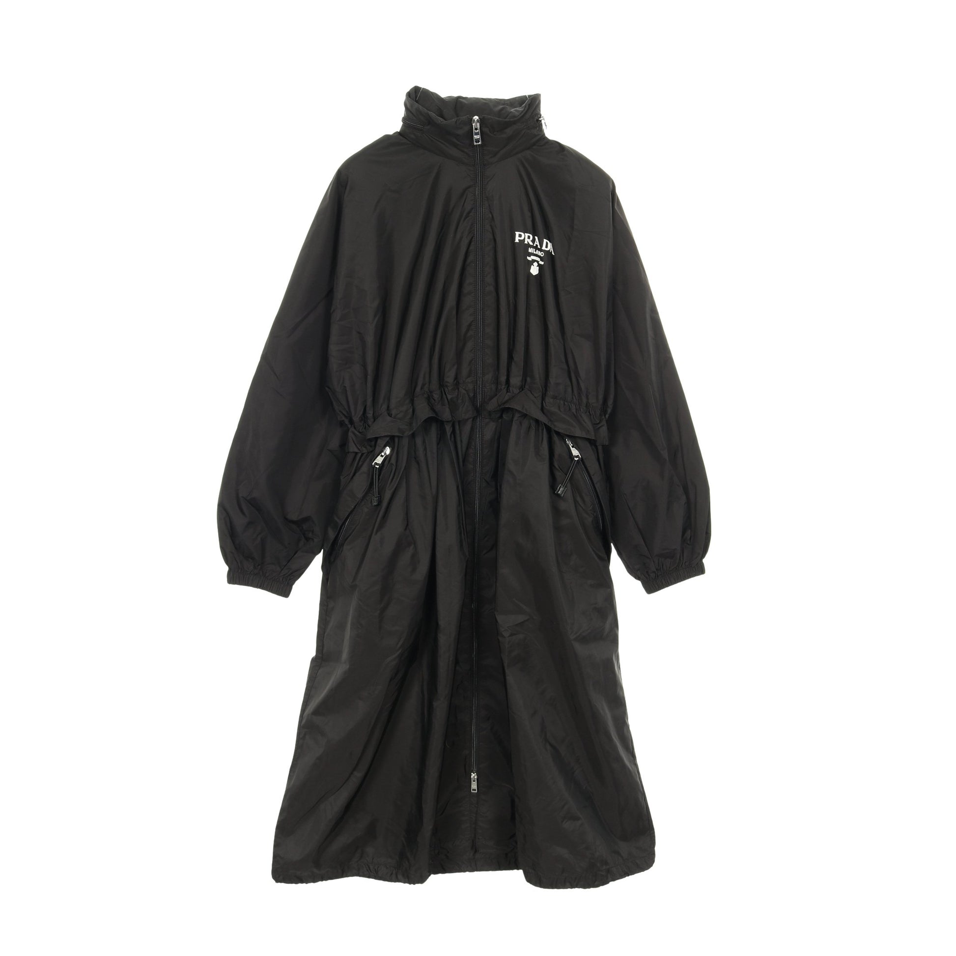 Re-Nylon ナイロンフーデッドレインコート コート ナイロン ブラック 