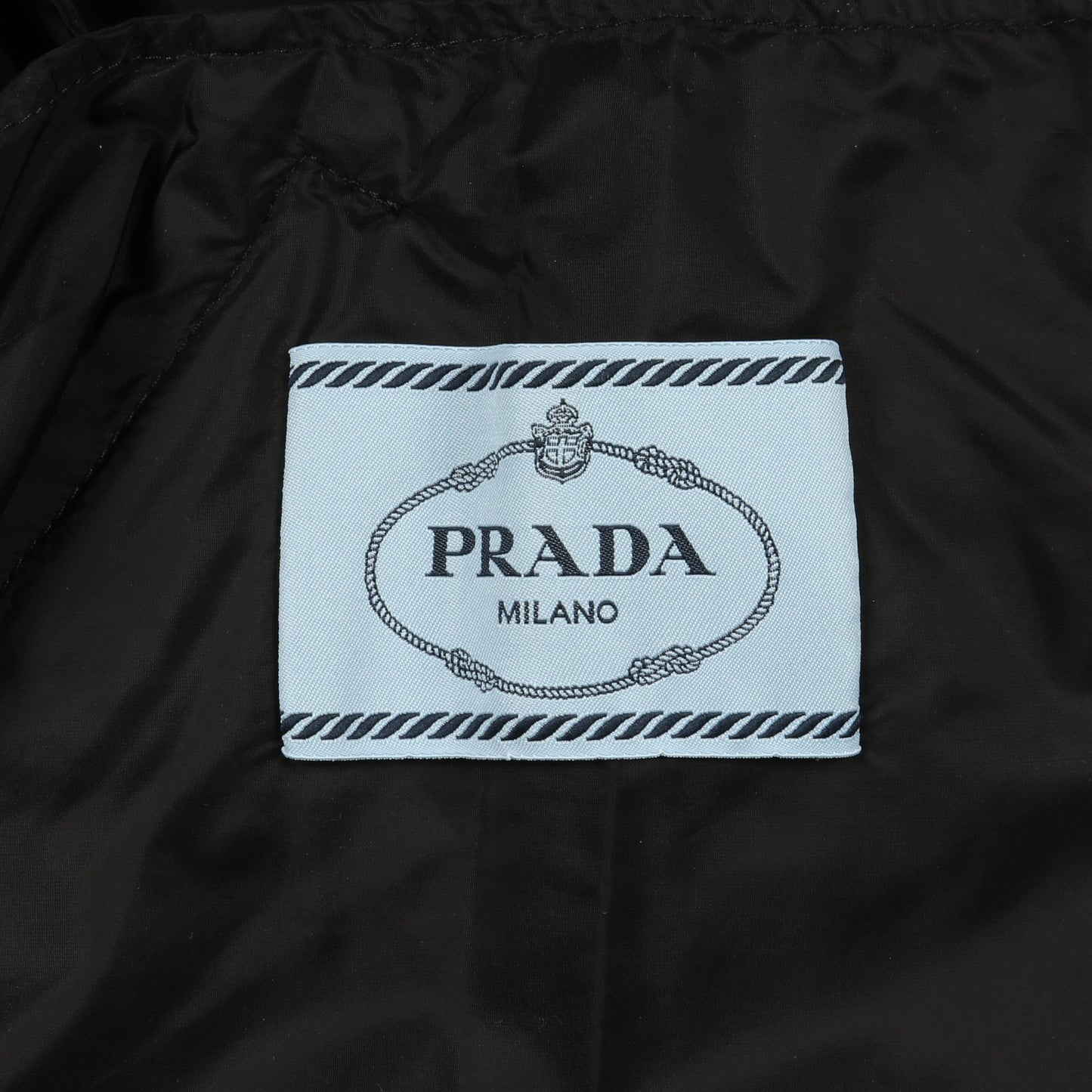 Re-Nylon ナイロンフーデッドレインコート コート ナイロン ブラック フード付き プラダ アウター PRADA