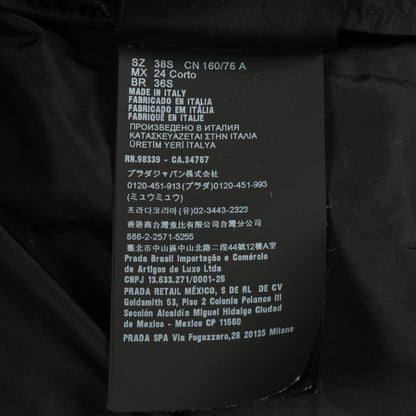 Re-Nylon ナイロンフーデッドレインコート コート ナイロン ブラック フード付き プラダ アウター PRADA