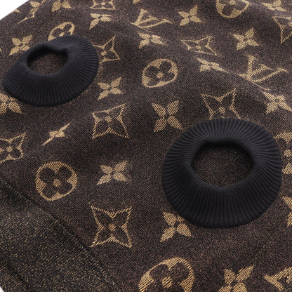 モノグラム ベスト ニット ウール ナイロン ブラック ゴールド ルイヴィトン トップス LOUIS VUITTON