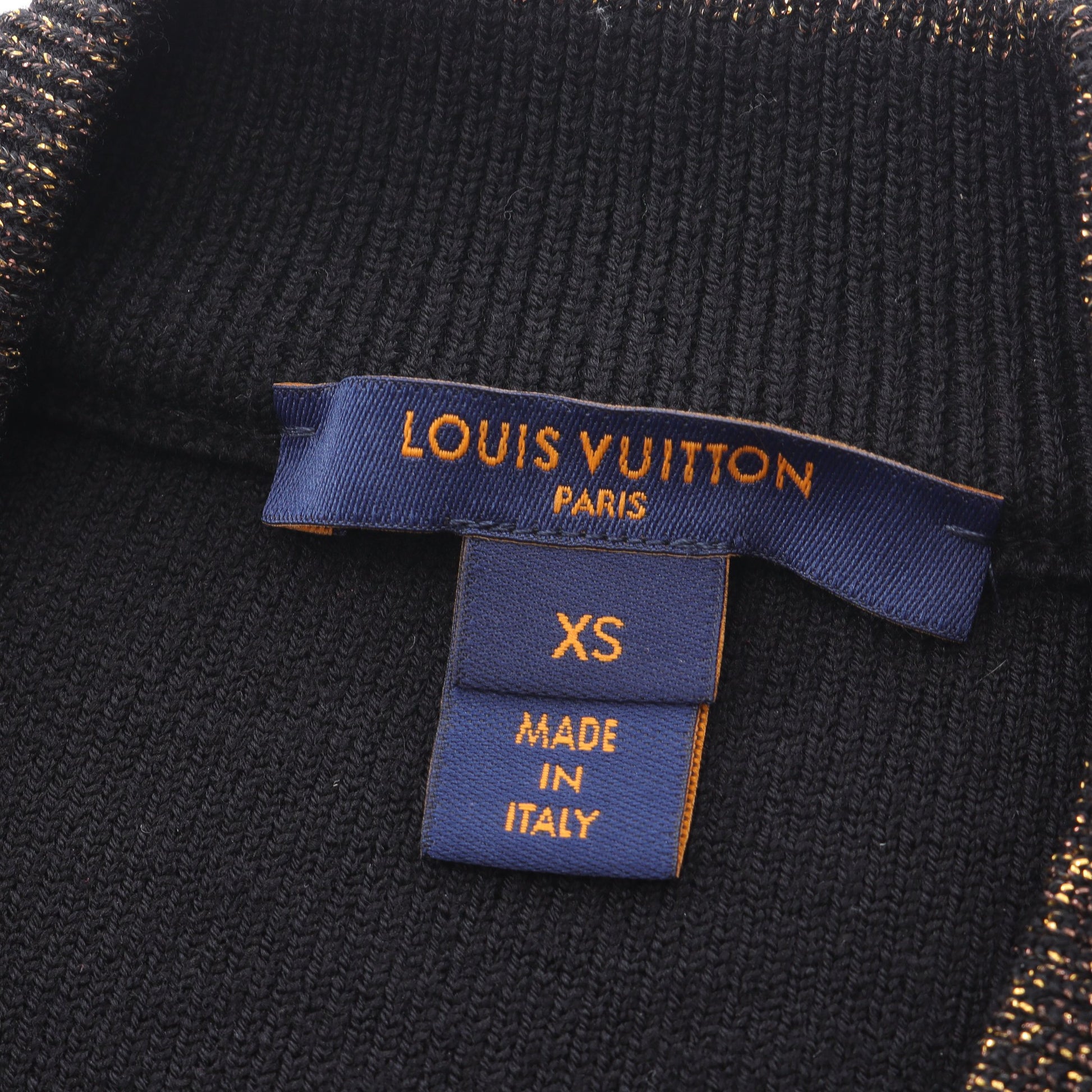 モノグラム ベスト ニット ウール ナイロン ブラック ゴールド ルイヴィトン トップス LOUIS VUITTON