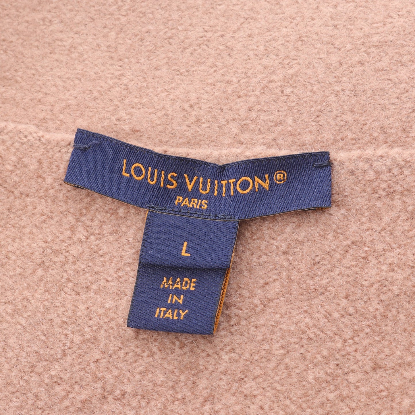 モノグラム カーディガン Vネック ウール コットン ピンクベージュ ルイヴィトン トップス LOUIS VUITTON