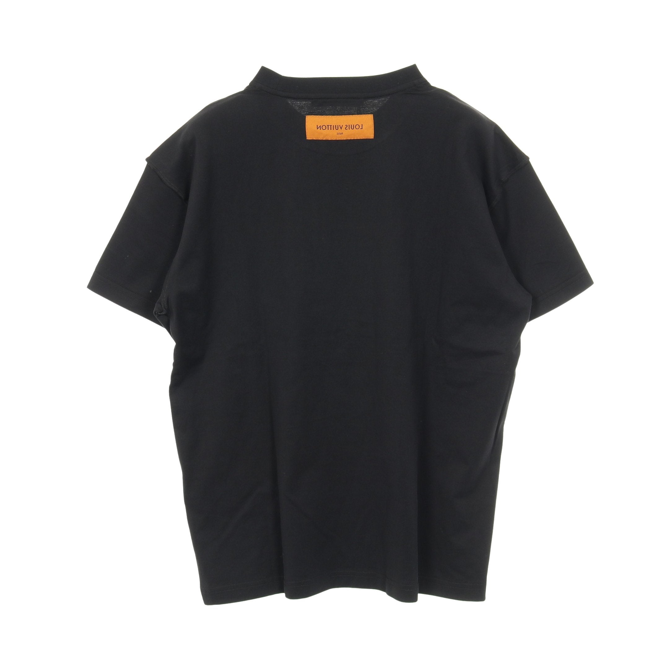 LVコンサート プリント Tシャツ クルーネック 半袖 コットン ブラック