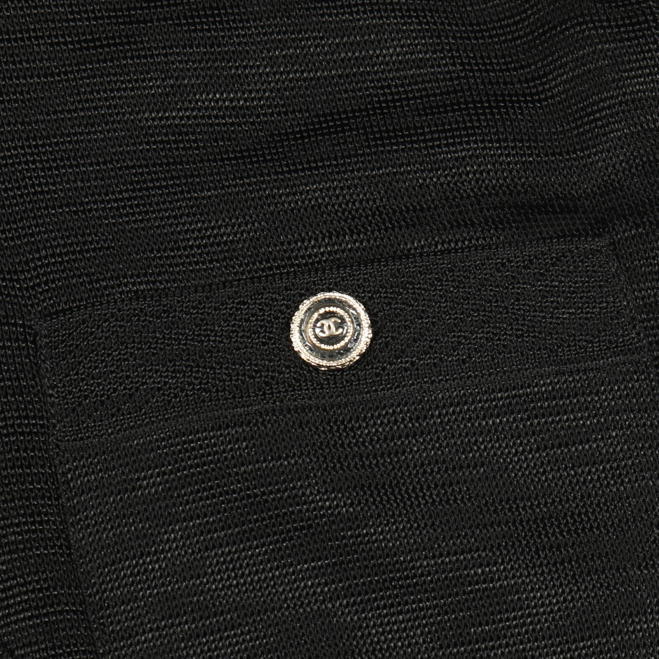 ココマークボタン クロップド カーディガン ビスコース ブラック