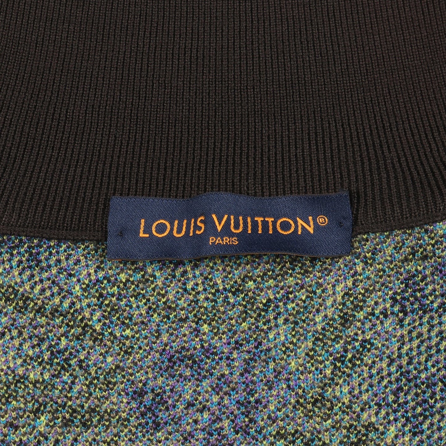モノグラム シスル ニット ジャケット ウール ダークブラウン マルチカラー ジップアップ ルイヴィトン アウター LOUIS VUITTON