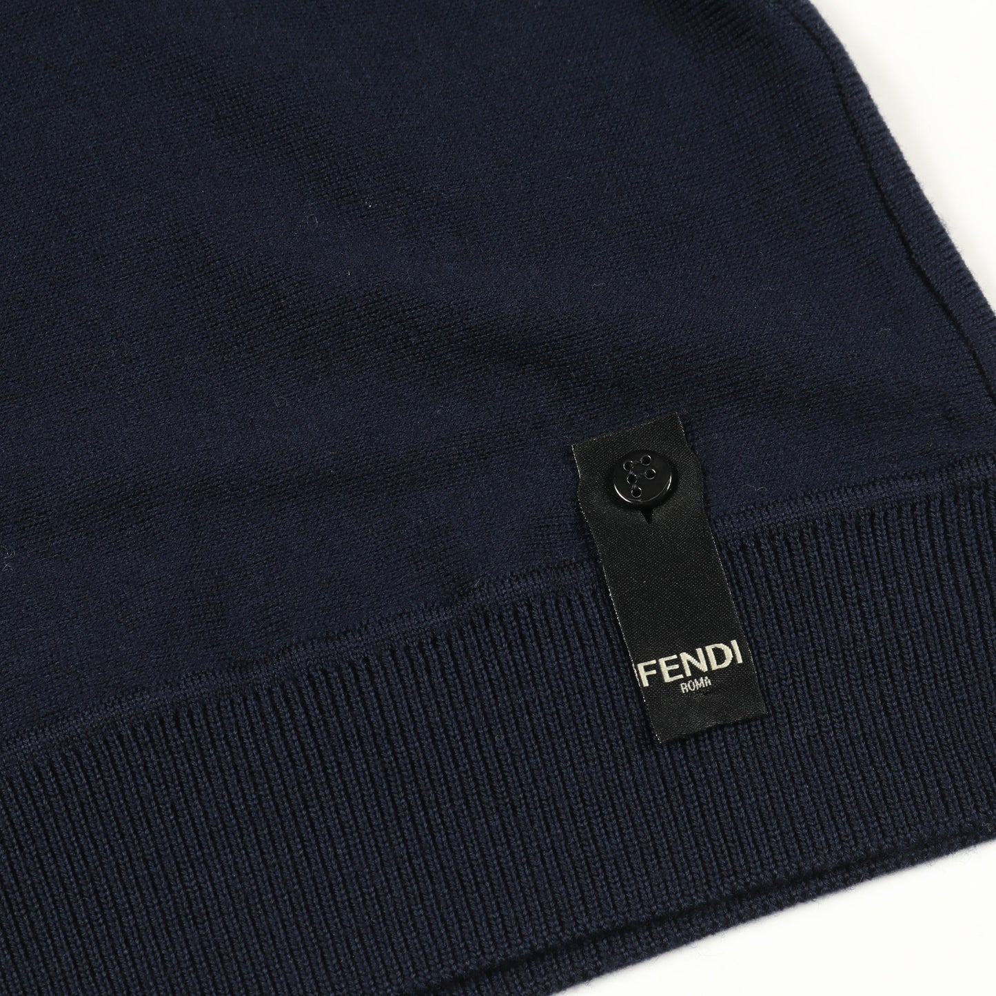 FFロゴ ニット クルーネック 総柄 ウール ブラック ネイビー フェンディ トップス FENDI