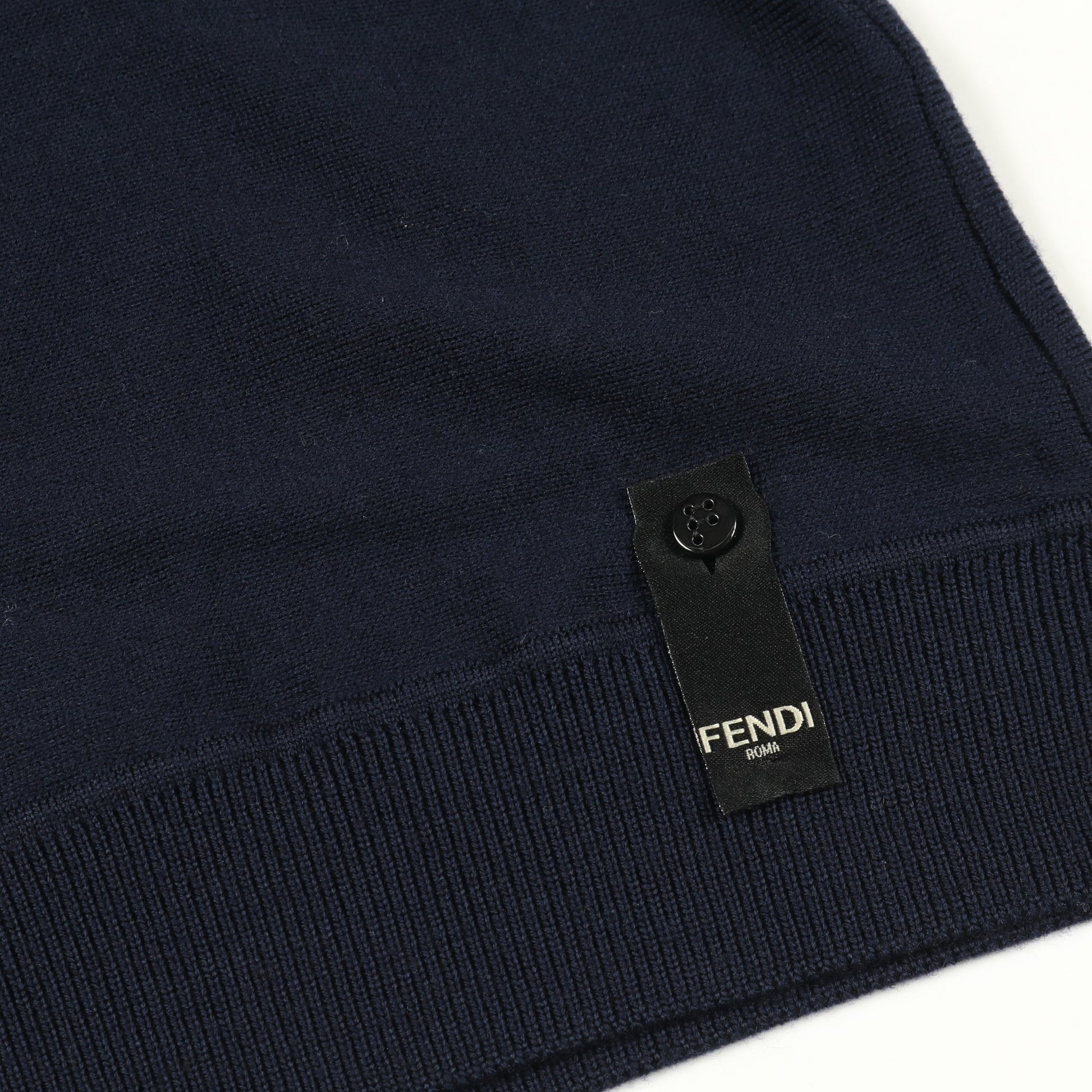 FFロゴ ニット クルーネック 総柄 ウール ブラック ネイビー フェンディ トップス FENDI