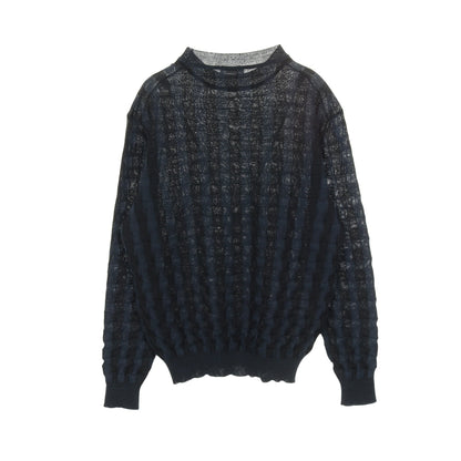 ニット クルーネック 長袖 ウール ネイビー ブラック ジルサンダー トップス JIL SANDER